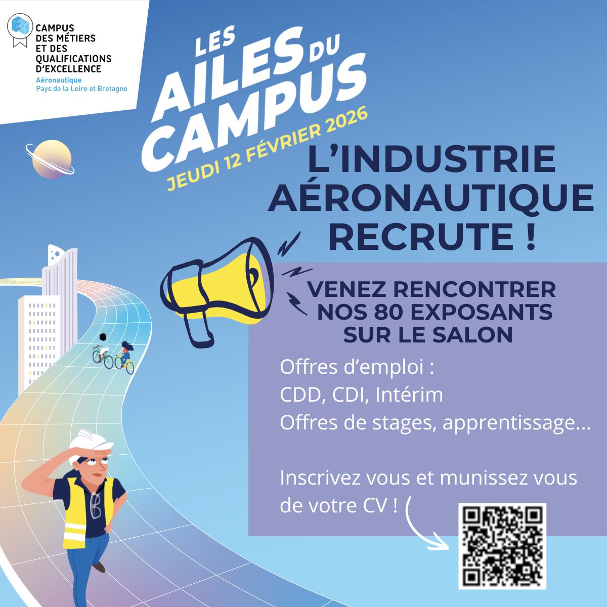 Lire la suite à propos de l’article Les Ailes du Campus – Le rendez-vous Aéronautique Pays de la Loire et Bretagne ✈